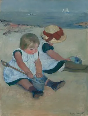 Children Playing on the Beach — Mary Cassatt