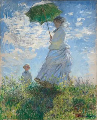 Woman with a Parasol - Madame Monet and Her Son — Claude Monet