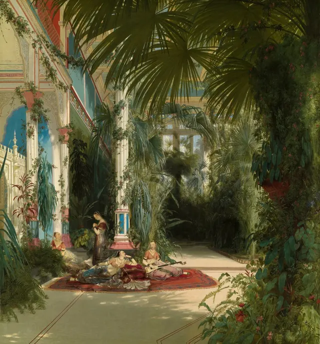Detail of «The Interior of the Palm House on the Pfaueninsel Near Potsdam»