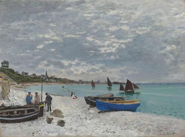 The Beach at Sainte-Adresse — Claude Monet