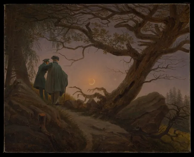 Two Men Contemplating the Moon — Caspar David Friedrich