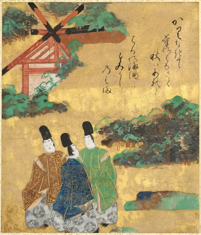 The Beach at Sumiyoshi from the Tales of Ise — Tawaraya Sōtatsu