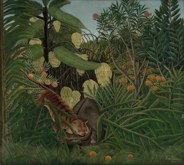Fight Between a Tiger and a Buffalo — Henri Rousseau