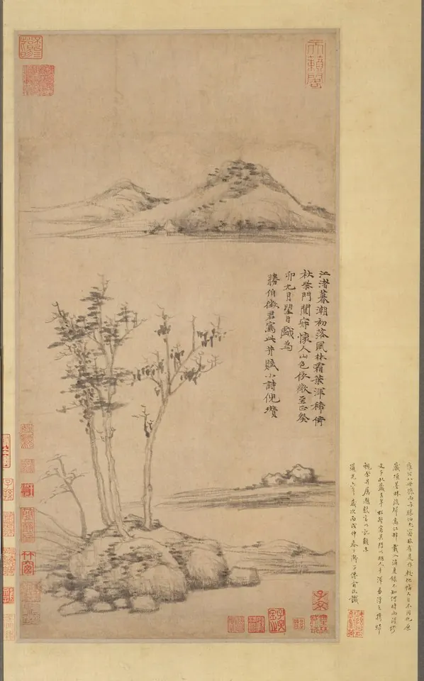 Wind among the Trees on the Riverbank — Ni Zan