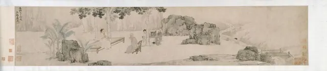 Tea Drinking Under the Wutong Tree — Tang Yin