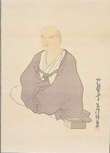 Matsumura Goshun. Portrait made shortly before or after Buson's death in 1784. Detail.