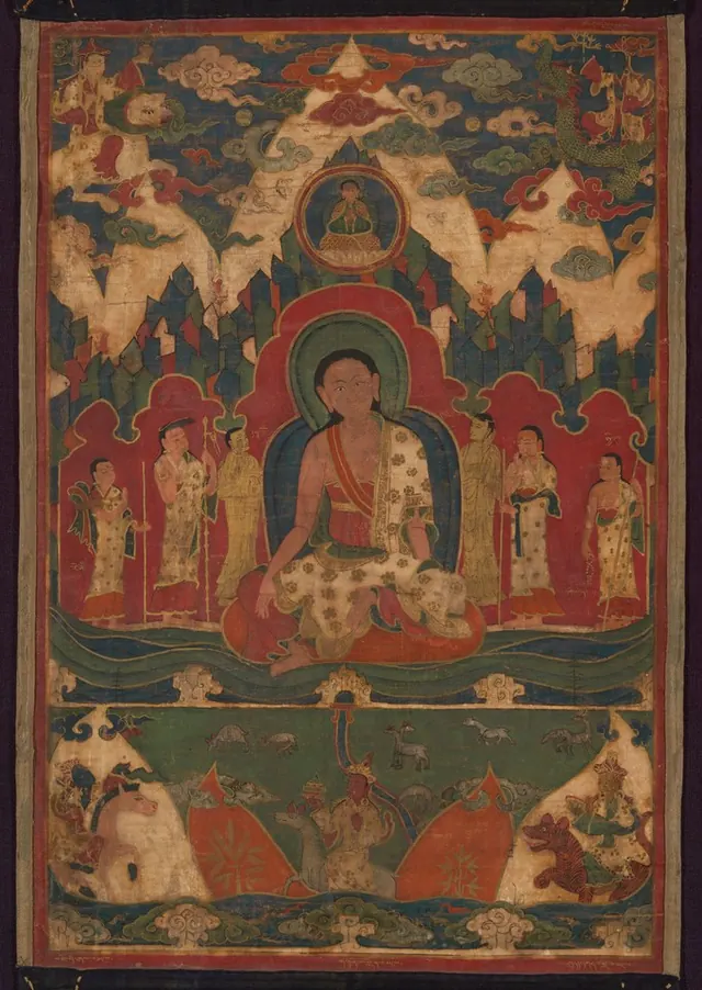 Milarepa on Mount Kailash — Unidentified Tibetan painters